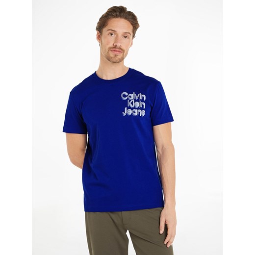 CALVIN KLEIN JEANS Koszulka w kolorze niebieskim ze sklepu Limango Polska w kategorii T-shirty męskie - zdjęcie 180210914