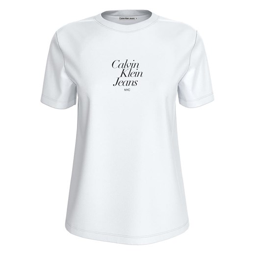 CALVIN KLEIN JEANS Koszulka w kolorze białym ze sklepu Limango Polska w kategorii Bluzki damskie - zdjęcie 180210923