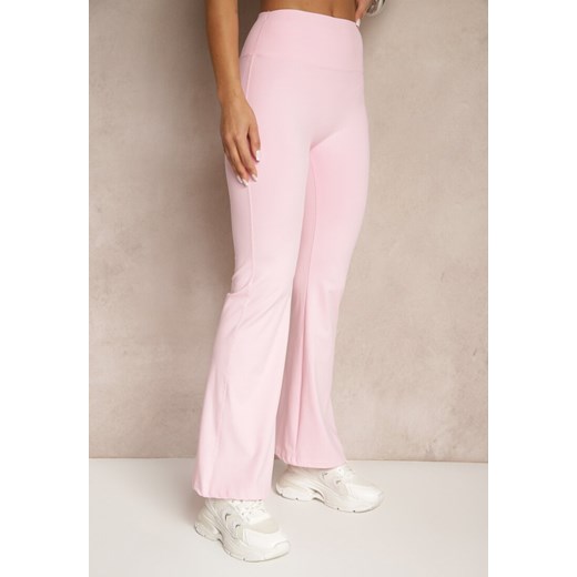 Różowe Spodnie Dzwony Legginsy High Waist Onellin Renee S renee.pl