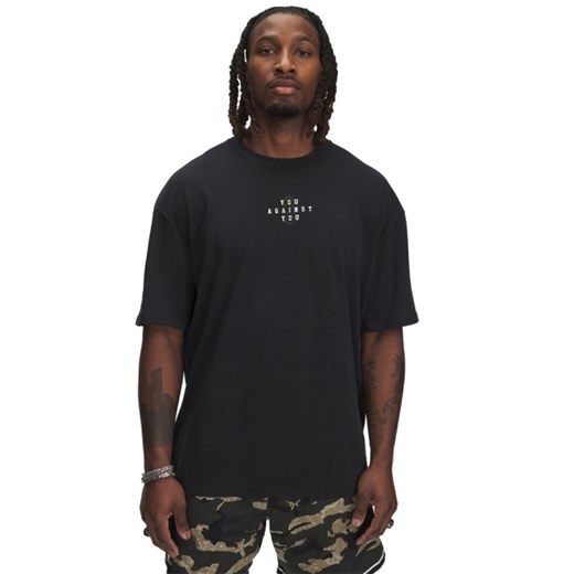 Męski t-shirt z nadrukiem Under Armour Project Rock Hwt SS - czarny ze sklepu Sportstylestory.com w kategorii T-shirty męskie - zdjęcie 180211384