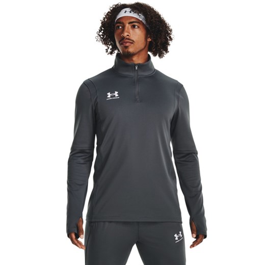 Męski longsleeve treningowy Under Armour UA M\'s Challenger Midlayer - szary ze sklepu Sportstylestory.com w kategorii T-shirty męskie - zdjęcie 180211403