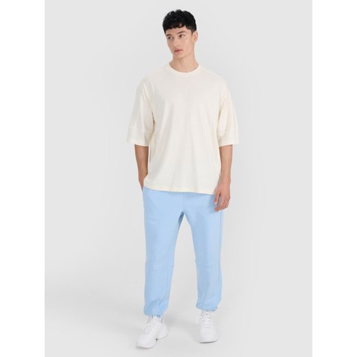 Męski t-shirt oversize 4F 4FRSS25TTSHM2653 - biały XL okazja Sportstylestory.com