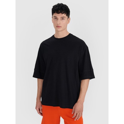Męski t-shirt oversize 4F 4FRSS25TTSHM2653 - czarny XXL Sportstylestory.com okazyjna cena