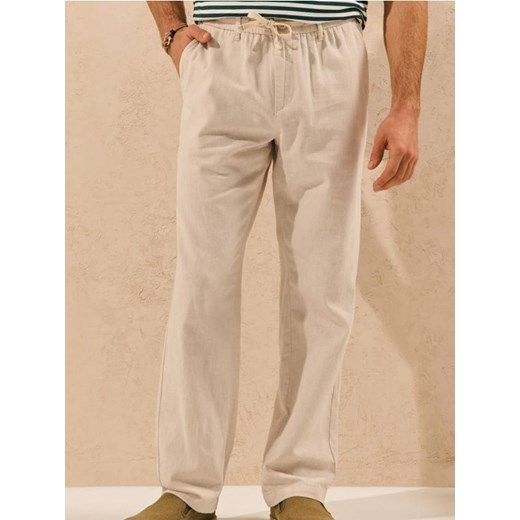 Sinsay - Spodnie straight fit - beżowy Sinsay 28 Sinsay