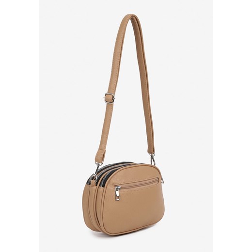 Beżowa Torebka Ozdobiona Metaliczną Aplikacją Nanowena Renee ONE SIZE wyprzedaż renee.pl