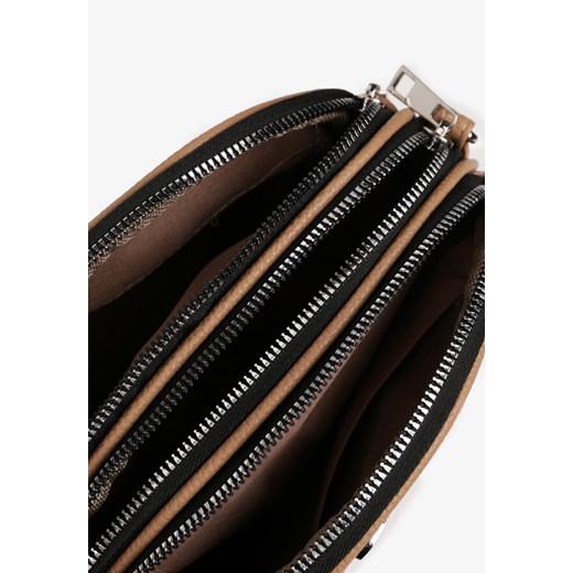 Beżowa Torebka Ozdobiona Metaliczną Aplikacją Nanowena Renee ONE SIZE okazyjna cena renee.pl