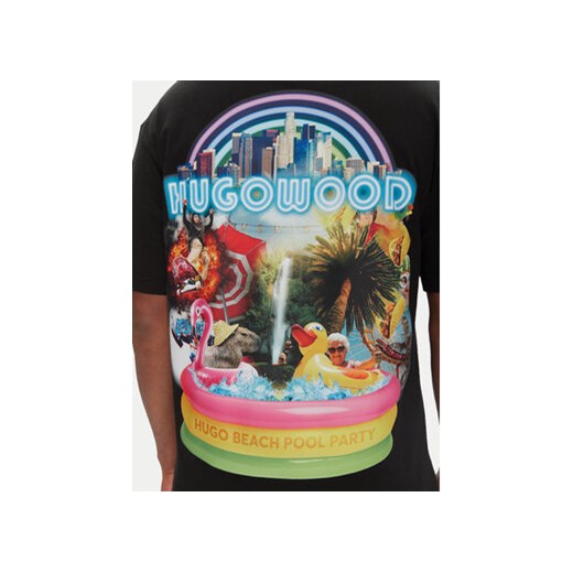T-shirt męski czarny Hugo Boss z krótkim rękawem