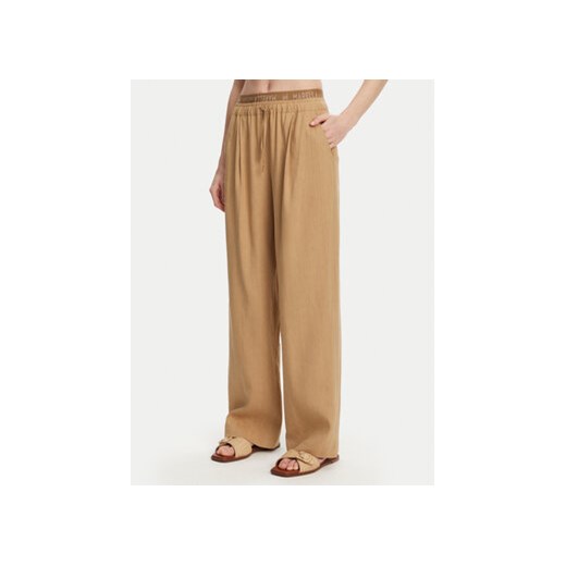 Marella Spodnie materiałowe Fred 2513131085 Beżowy Wide Leg ze sklepu MODIVO w kategorii Spodnie damskie - zdjęcie 180220003