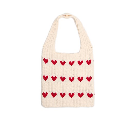 Cropp - Ażurowa torba shopper - beżowy ze sklepu Cropp w kategorii Torby i walizki dziecięce - zdjęcie 180221303