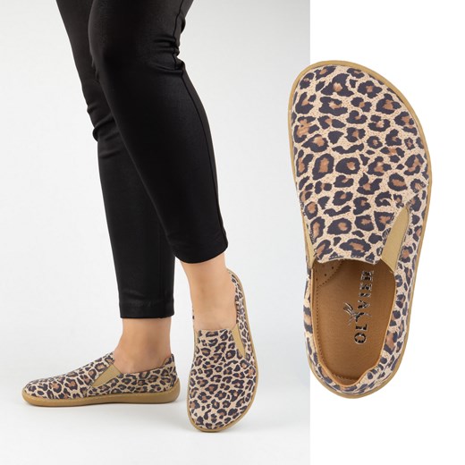 BAREFOOT Damskie minimalistyczne wsuwane 1308POL lampard ze sklepu butyolivier w kategorii Półbuty damskie - zdjęcie 180221582