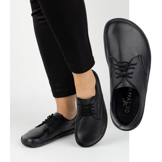 BAREFOOT Damskie minimalistyczne sneakersy 1288POL czarne ze sklepu butyolivier w kategorii Półbuty damskie - zdjęcie 180221664