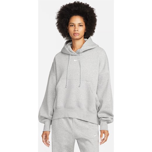 Damska bluza z kapturem o kroju over-oversize Nike Sportswear Phoenix Fleece - Szary ze sklepu Nike poland w kategorii Bluzy damskie - zdjęcie 180222020