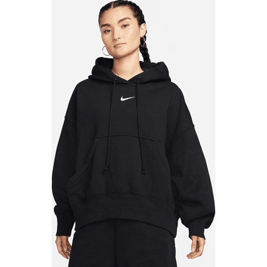 Damska bluza z kapturem o kroju over-oversize Nike Sportswear Phoenix Fleece - Czerń ze sklepu Nike poland w kategorii Bluzy damskie - zdjęcie 180222043