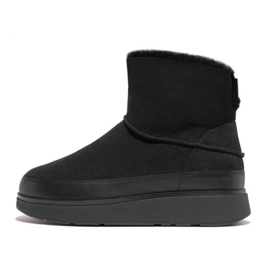 Buty FitFlop GEN-FF Mini Double-Faced Shearling Boots W GS6-090 czarne ze sklepu ButyModne.pl w kategorii Śniegowce damskie - zdjęcie 180222260