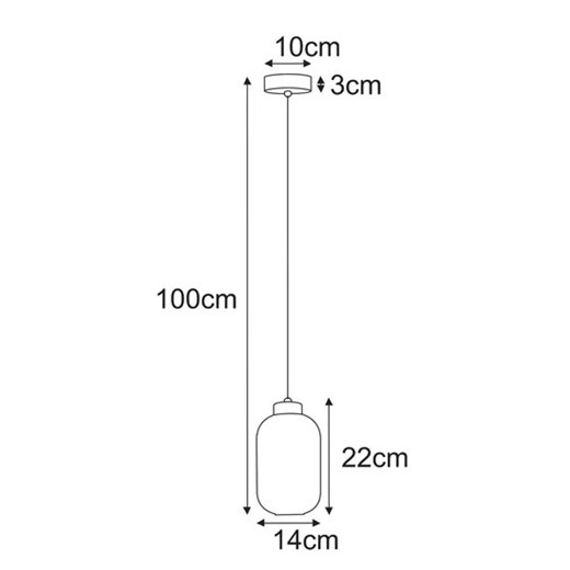 Beżowa długa lampa wisząca J022-Perota Lumes One Size Edinos.pl