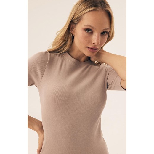 Esotiq koszula damska na krótki rękaw Ryoko 42433-08X, Kolor beżowy, Rozmiar L, Esotiq XL okazja Intymna