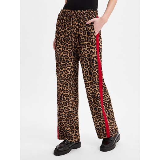 MAC Damskie spodnie materiałowe - Chiara Kobiety wiskoza wielbłądzi wzorzysty ze sklepu vangraaf w kategorii Spodnie damskie - zdjęcie 180227113