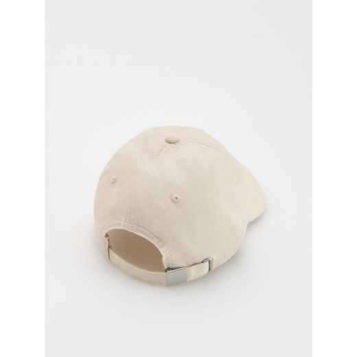 Reserved - Czapka baseball z naszywką - beżowy Reserved ONE SIZE Reserved