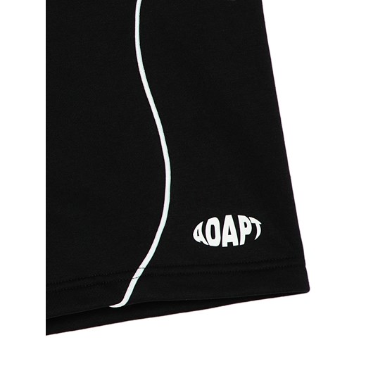 Cropp - Dresowe szorty z dekoracyjnym wykończeniem - czarny Cropp M Cropp