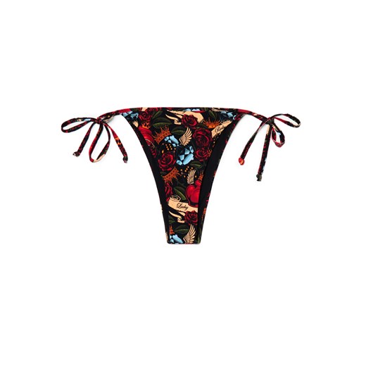 Cropp - Kolorowy dół od bikini z wiązaniami - wielobarwny Cropp XL Cropp