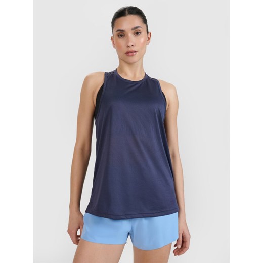 Damski top do biegania 4F 4FWSS25TFSLF427 - granatowy S Sportstylestory.com