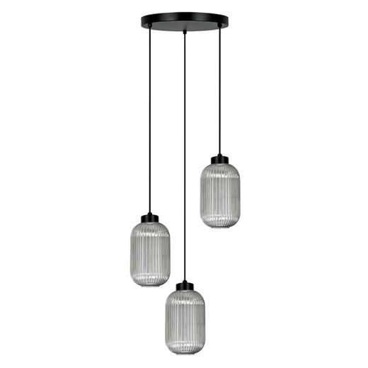 Wisząca lampa z długimi kloszami grafitowa N1-S00 ze sklepu Edinos.pl w kategorii Lampy wiszące - zdjęcie 180234163