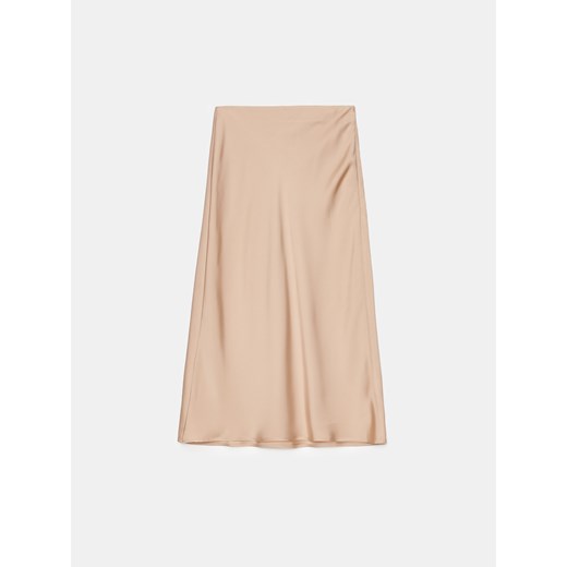 Mohito - Beżowa spódnica midi - beżowy Mohito 40 wyprzedaż Mohito