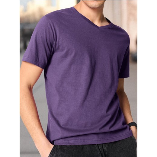 Sinsay - Koszulka - fioletowy ze sklepu Sinsay w kategorii T-shirty męskie - zdjęcie 180236940