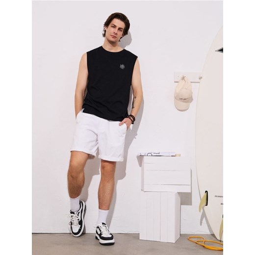 Sinsay - Tank top na nadrukiem na plecach - czarny ze sklepu Sinsay w kategorii T-shirty męskie - zdjęcie 180236990