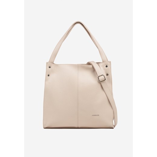 Beżowa Torebka w Typie Shopper z Paskiem i Rączką  Soreline ze sklepu renee.pl w kategorii Torby Shopper bag - zdjęcie 180238433