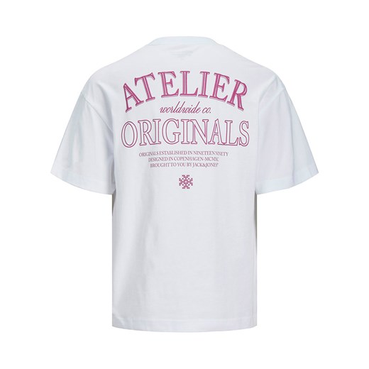 T-shirt męski Jack & Jones biały bawełniany 