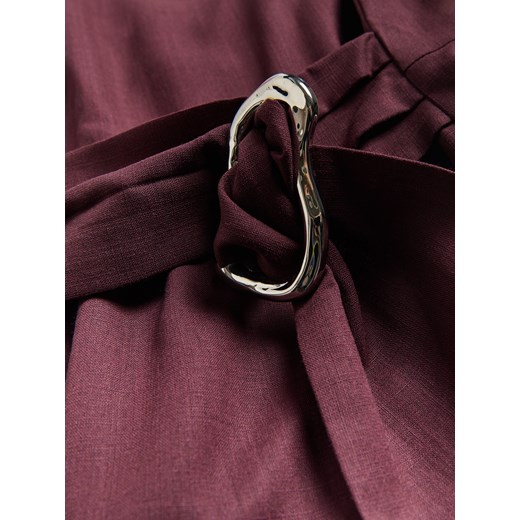 Reserved - Kombinezon z lyocellu - burgundowy Reserved L Reserved