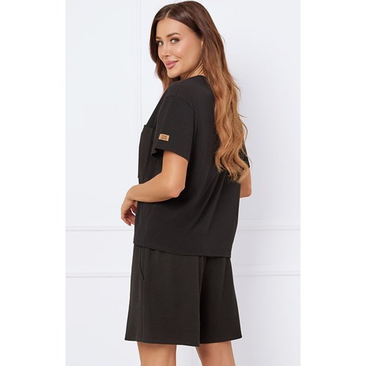 Czarny komplet damski z krótkim rękawem i spodenkami Bono, Kolor czarny, Rozmiar S, Italian Fashion ze sklepu Intymna w kategorii Komplety i garnitury damskie - zdjęcie 180244110