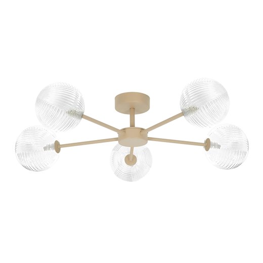 Ryflowana lampa sufitowa transparentna D0-M36 ze sklepu Edinos.pl w kategorii Kolczyki - zdjęcie 180247370