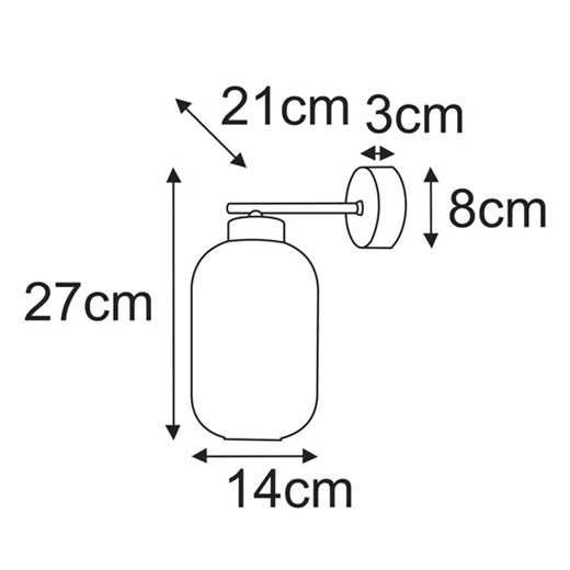 Grafitowy ryflowany kinkiet ścienny J029-Perota Lumes One Size Edinos.pl