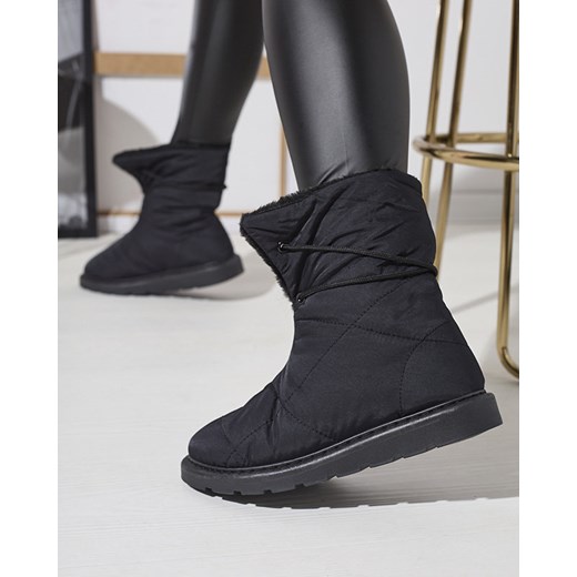 Royalfashion Czarne damskie buty a'la śniegowce Amirfu ze sklepu royalfashion.pl w kategorii Śniegowce damskie - zdjęcie 180253182