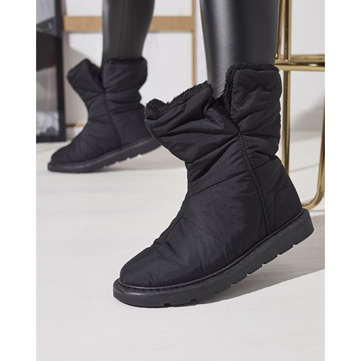 Royalfashion Czarne damskie buty a'la śniegowce Kalioli ze sklepu royalfashion.pl w kategorii Śniegowce damskie - zdjęcie 180253374