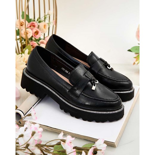 Royalfashion Mokasyny damskie z cyrkoniami Ali Royalfashion.pl 39 promocyjna cena royalfashion.pl