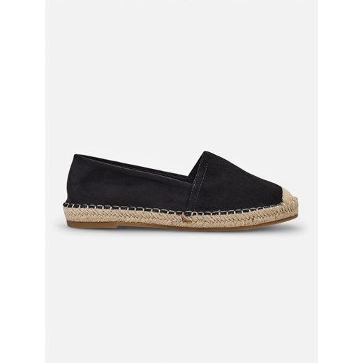 Espadryle damskie czarne Royalfashion.pl tkaninowe bez zapięcia casual na płaskiej podeszwie 