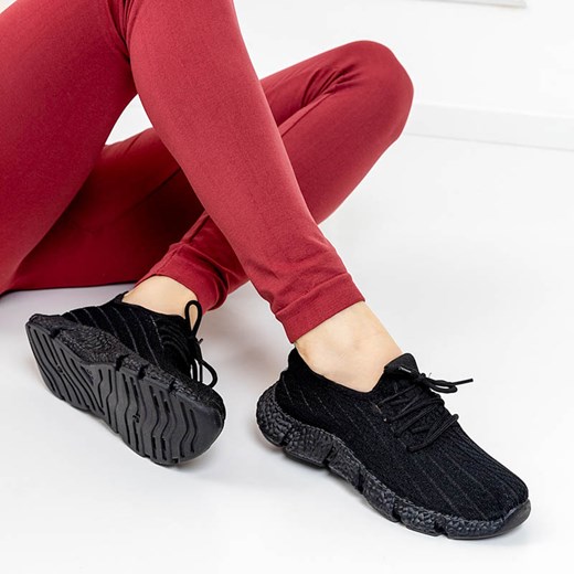 Royalfashion Czarne damskie sportowe buty Noliko ze sklepu royalfashion.pl w kategorii Buty sportowe damskie - zdjęcie 180254492