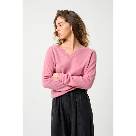 AUTHENTIC CASHMERE Kaszmirowy sweter &quot;Savannah&quot; w kolorze jasnoróżowym XL wyprzedaż Limango Polska