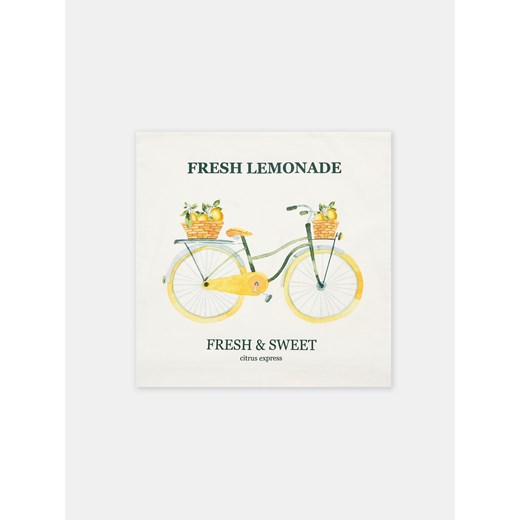 Sinsay - Poszewka na poduszkę z motywem cytryny - kremowy Sinsay One Size Sinsay