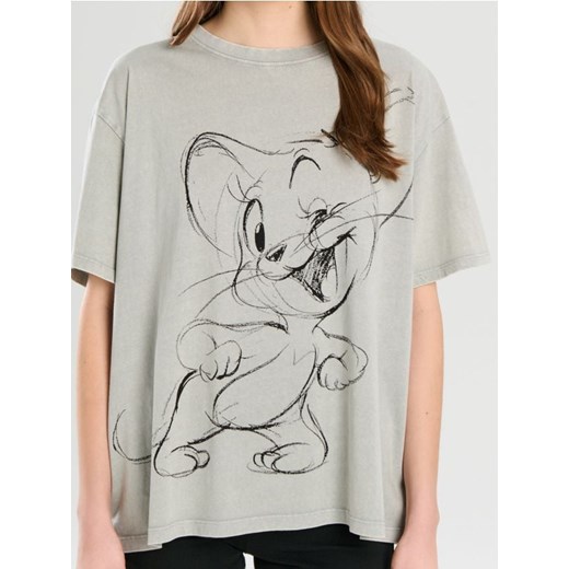 Sinsay - Koszulka Tom&Jerry - szary ze sklepu Sinsay w kategorii Bluzki damskie - zdjęcie 180258312