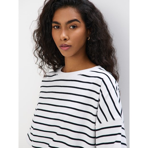 Mohito bluzka damska wielokolorowa z okrągłym dekoltem casual 