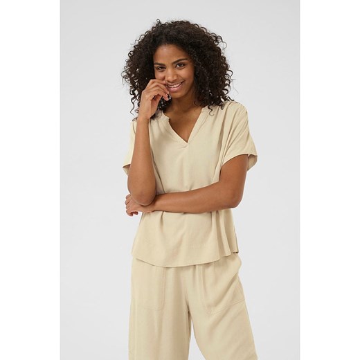 Kaffe Bluzka &quot;Milia&quot; w kolorze beżowym Kaffe 40 wyprzedaż Limango Polska