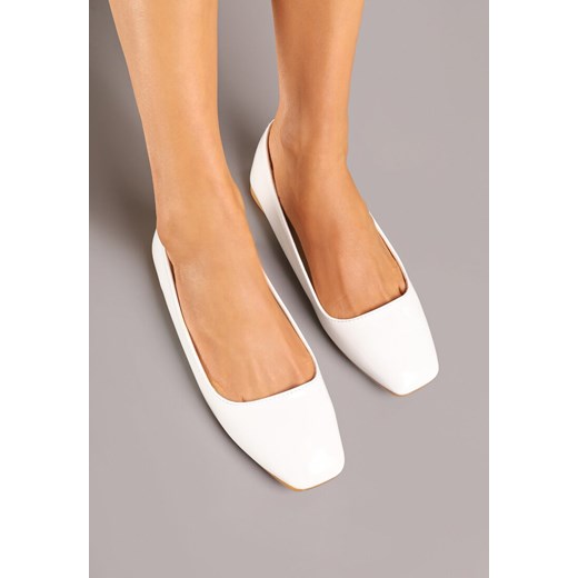 Balerinki Born2be bez zapięcia casualowe białe 
