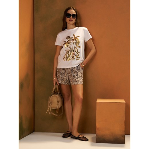 Szorty Sinsay casualowe brązowe 