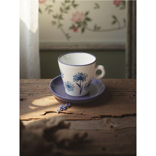 Sinsay - Filiżanka ze spodkiem do espresso - fioletowy ze sklepu Sinsay w kategorii Filiżanki - zdjęcie 180265322