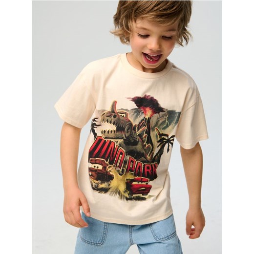 Sinsay - Koszulka Cars - kremowy ze sklepu Sinsay w kategorii T-shirty chłopięce - zdjęcie 180265661