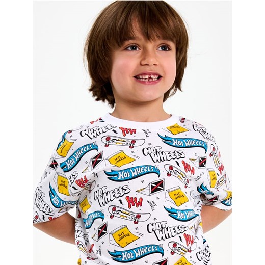 Sinsay - Koszulka Hot Wheels - biały ze sklepu Sinsay w kategorii T-shirty chłopięce - zdjęcie 180265702